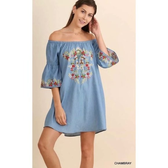 Umgee Dresses & Skirts - Umgee denim boho dress
